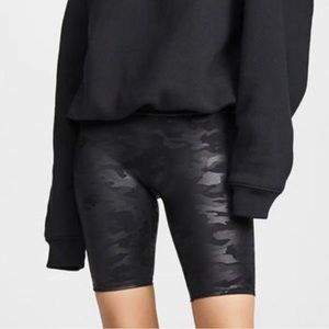 SPANX Faux Leather Camo Biker Short {Size M}